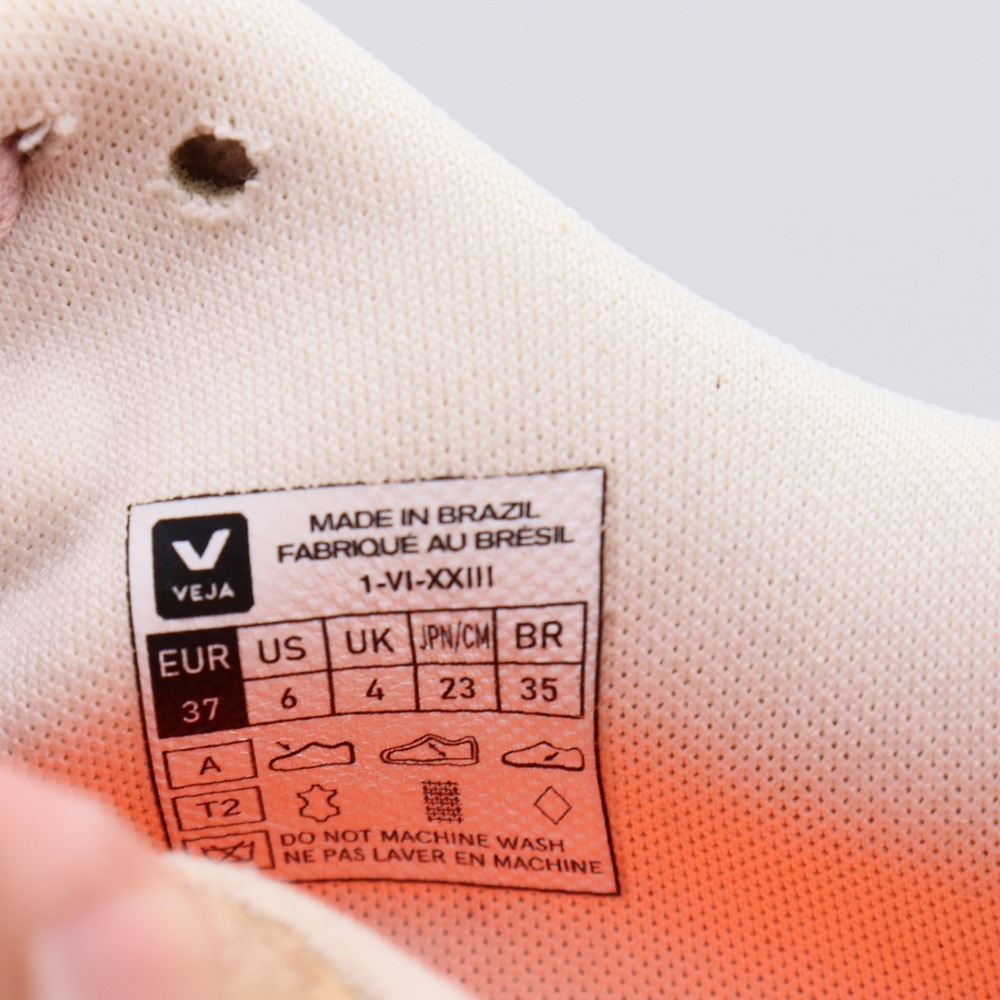 Veja Venturi Dune Almond Peach Suede Chunky Sneakers Womens Size US 6 EUR 37 - Picture 5 of 8